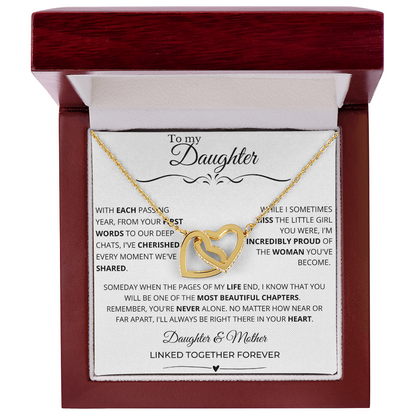 To My Daughter – Interlocking Hearts Necklace | Sentimental Jewelry