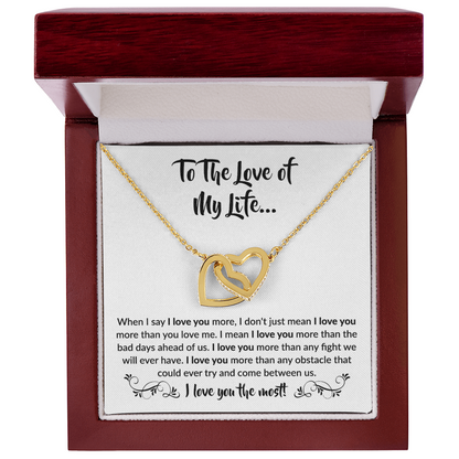 To The Love of My Life | Interlocking Hearts Necklace