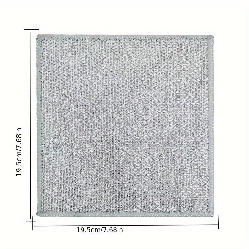 Stainless Steel Kitchen Cleaning Cloth, 10/20Pcs Home Multifunctional Durable Quick Drying Mesh Scouring Pad, Household Dishwashing Cleaning Tool for Pot & Stove