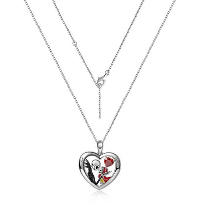 Till Death' Skull Heart Couple's Necklace