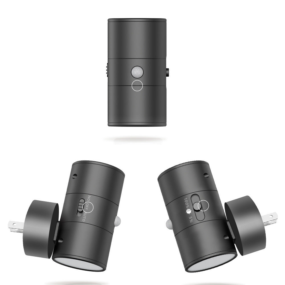 2-in-1 light-controlled sensor night light, plug wall lamp, LED ambient light, dimmable bedroom lighting