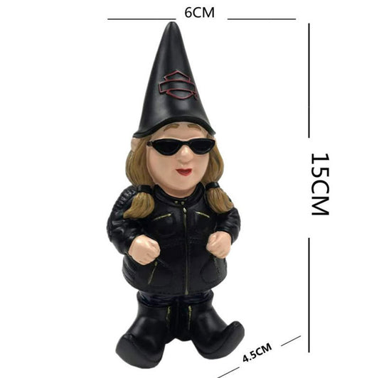 New Cross border outdoor Harley-Davidson biker dwarf gnome dwarf resin crafts Garden patio pieces