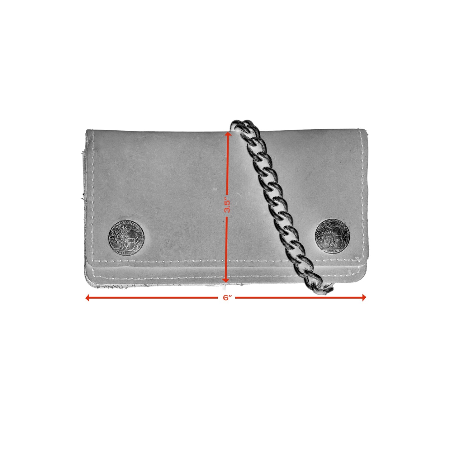 BWC231 Buffalo Nickel Snap Brown Leather Long Bi-Fold Biker Wallet  Wallet Chains/Key Leash  qykyai-sq.myshopify.com