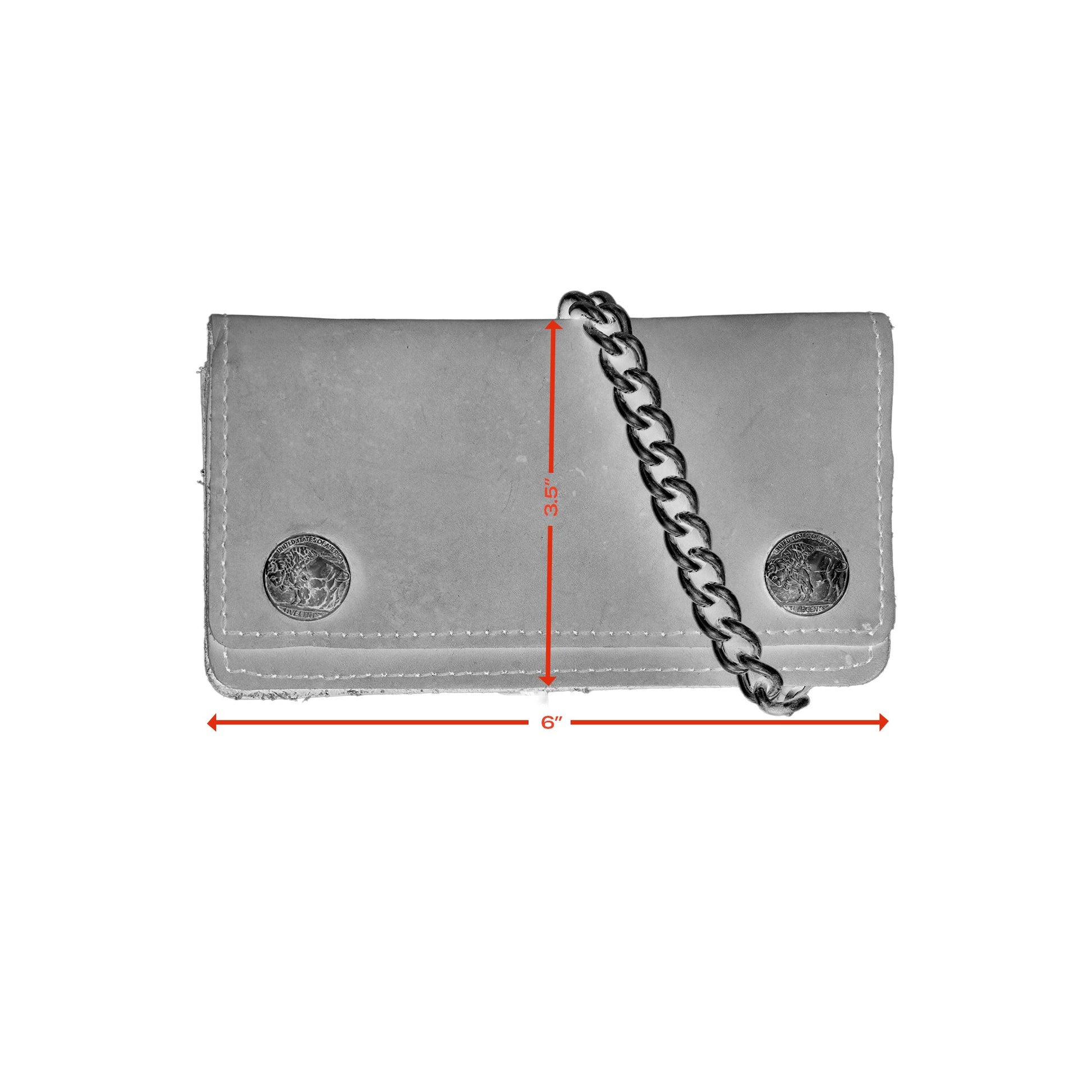 BWC231 Buffalo Nickel Snap Brown Leather Long Bi-Fold Biker Wallet  Wallet Chains/Key Leash  qykyai-sq.myshopify.com