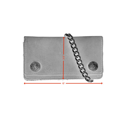 BWC231 Buffalo Nickel Snap Brown Leather Long Bi-Fold Biker Wallet  Wallet Chains/Key Leash  qykyai-sq.myshopify.com
