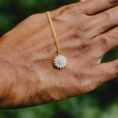 Sunflower Fidget Spinner Necklace