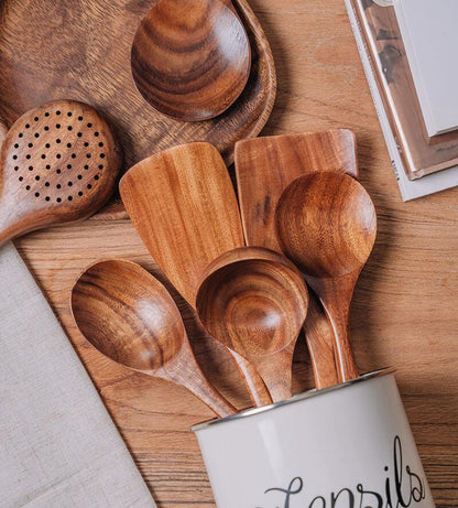 Teak Kitchen Essentials Set