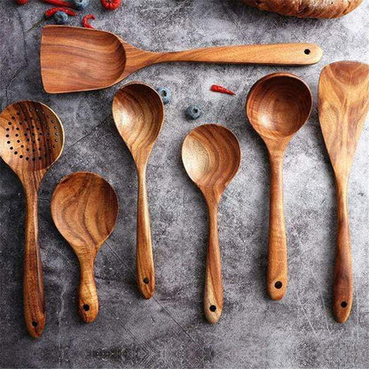 Teak Kitchen Essentials Set