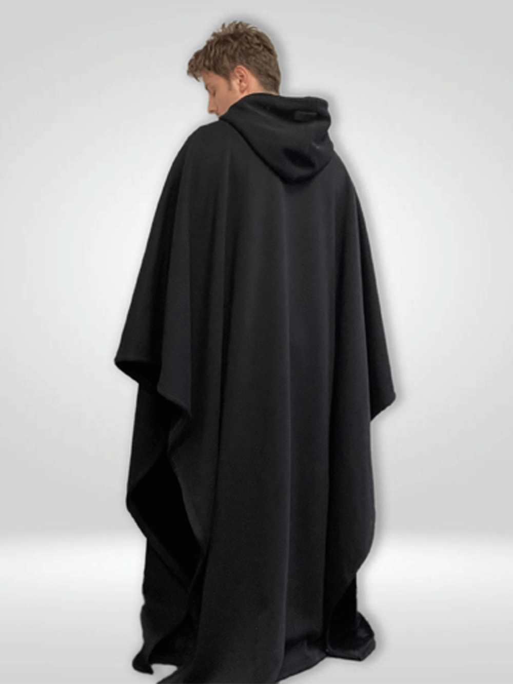 Eden Comfort Hoodie Blanket in black, featuring a cozy hooded design for ultimate relaxation and stress relief.