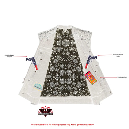 Mesh Heat Men's Black Mesh Textile Vest