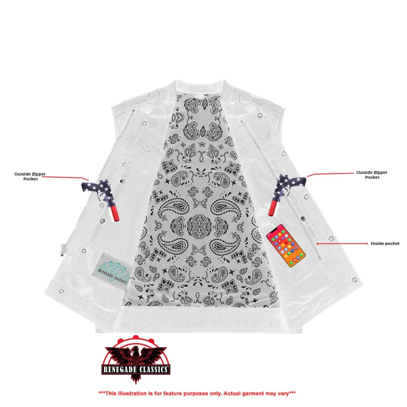 Cold Burn Men's Black Mesh Textile Vest