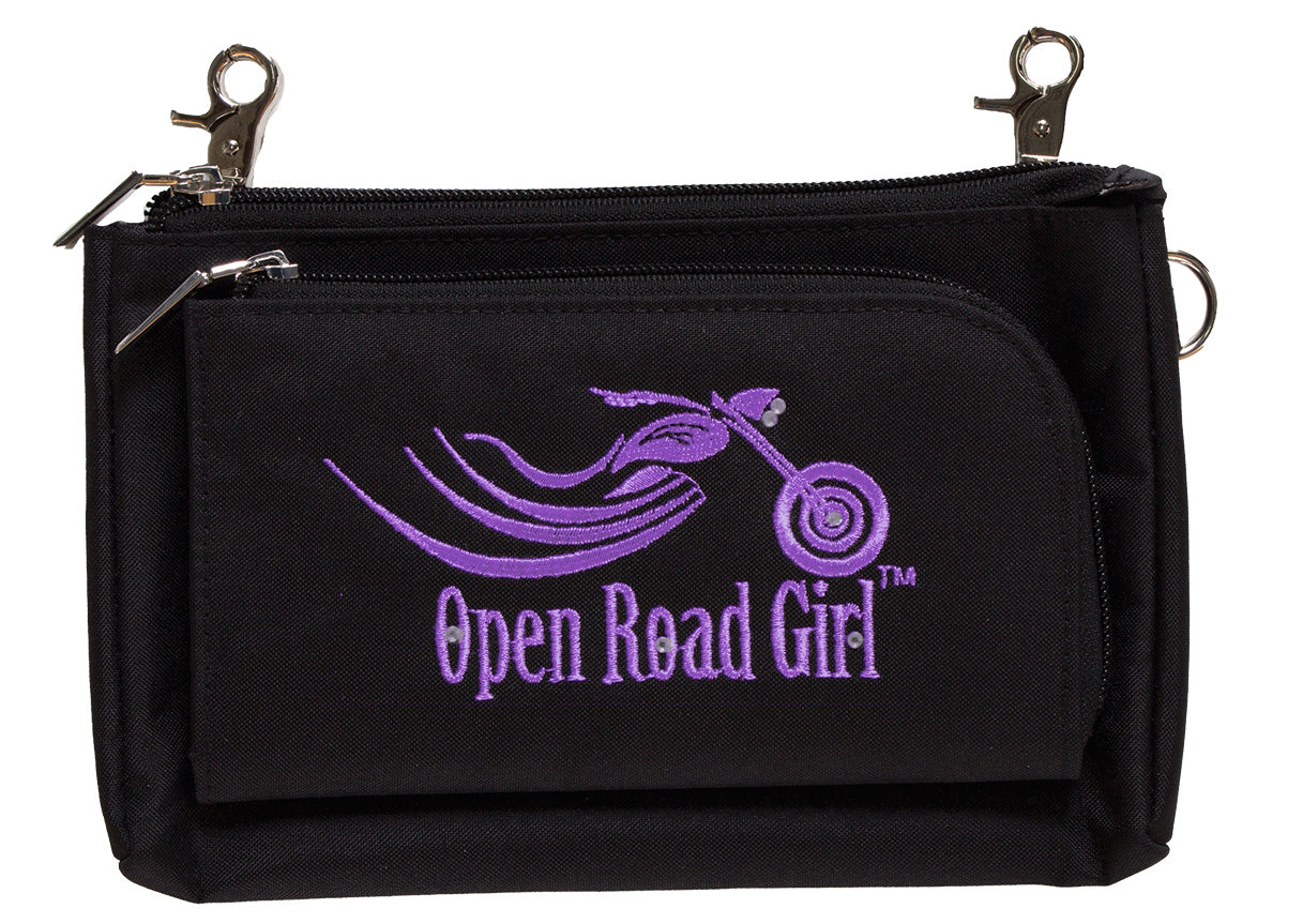 Open Road Girl Durable Canvas Hip Purse, 5 COLORS