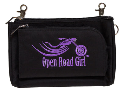 Open Road Girl Durable Canvas Hip Purse, 5 COLORS
