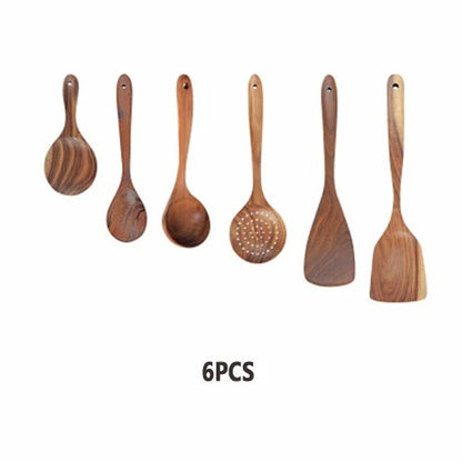 Teak Kitchen Essentials Set  Housewares  qykyai-sq.myshopify.com
