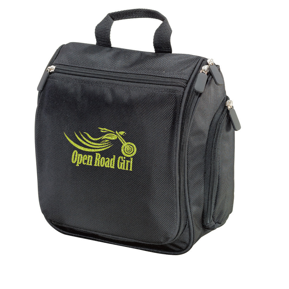 Travel Hanging Toiletry Bag by Open Road Girl, Choose your Logo color!