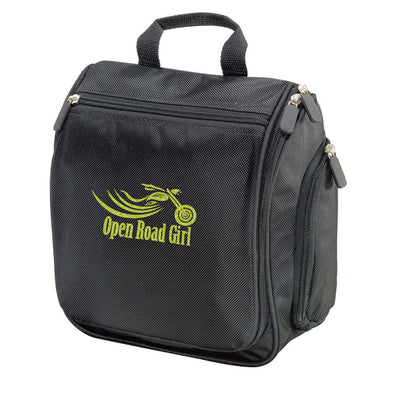 Travel Hanging Toiletry Bag by Open Road Girl, Choose your Logo color!