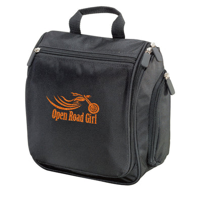 Travel Hanging Toiletry Bag by Open Road Girl, Choose your Logo color!