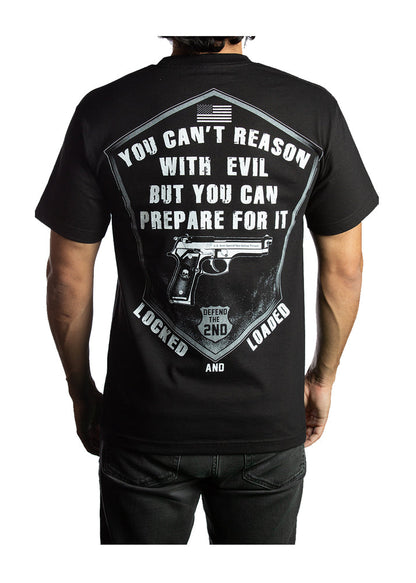 Men's Biker T-Shirt - Locked and Loaded - Defend The 2nd Amendment