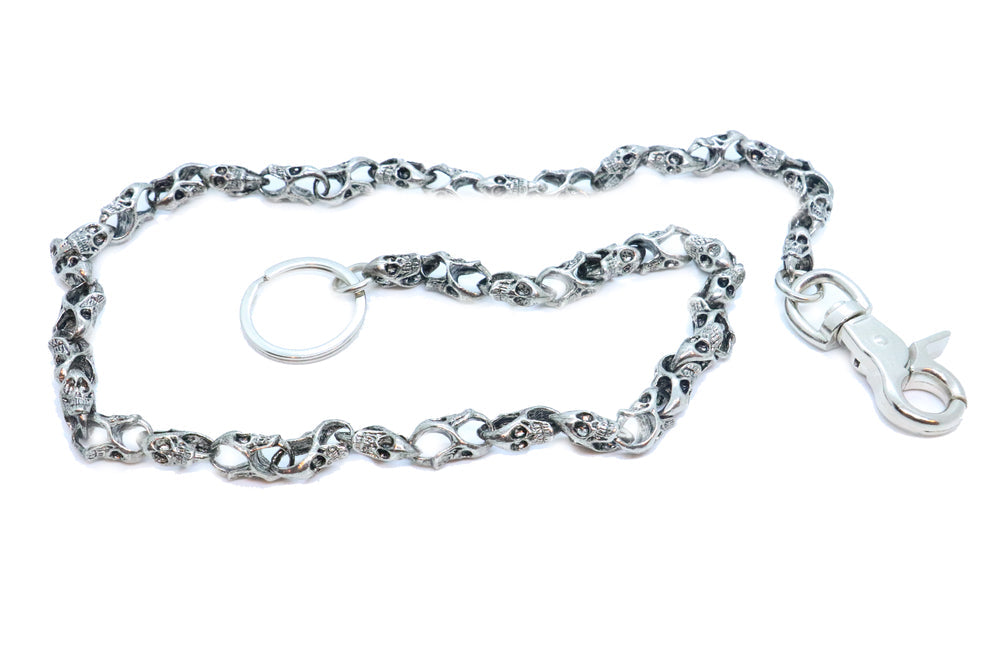 WC-717 34" Wallet Chain Small Skulls