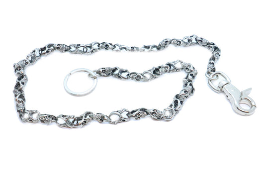 WC-717 34" Wallet Chain Small Skulls