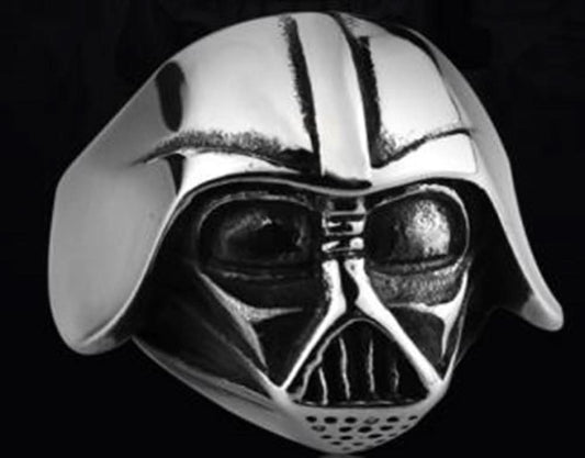 R12 Stainless Steel Star Wars Face Skull Biker Ring