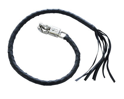 GBW21 Leather Biker Whip - Black