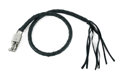 GBW21 Leather Biker Whip - Black
