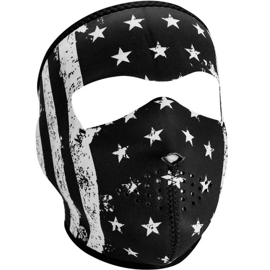 WNFM91 ZAN® Full Mask- Neoprene- Black and White Vintage Flag