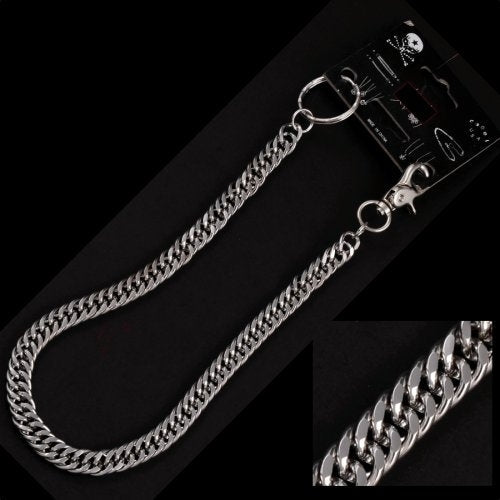 WC-7345 Chromed double chain wallet chain  Wallet Chains/Key Leash  qykyai-sq.myshopify.com