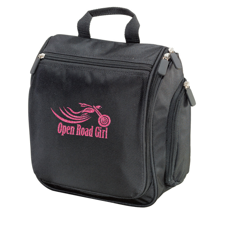 Travel Hanging Toiletry Bag by Open Road Girl, Choose your Logo color!