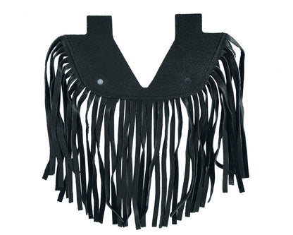 B14 Black Leather Floor Boards with Fringe - Small