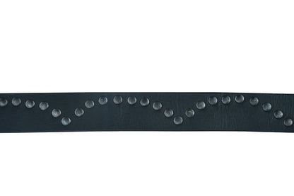 BLT Super Cool Curved Pattern Studded Leather Belt