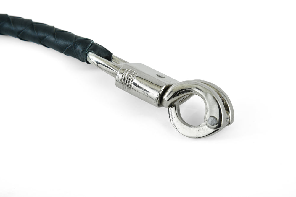 GBW21 Leather Biker Whip - Black