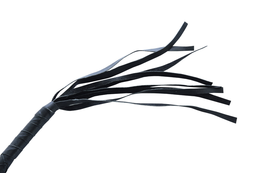 GBW21 Leather Biker Whip - Black