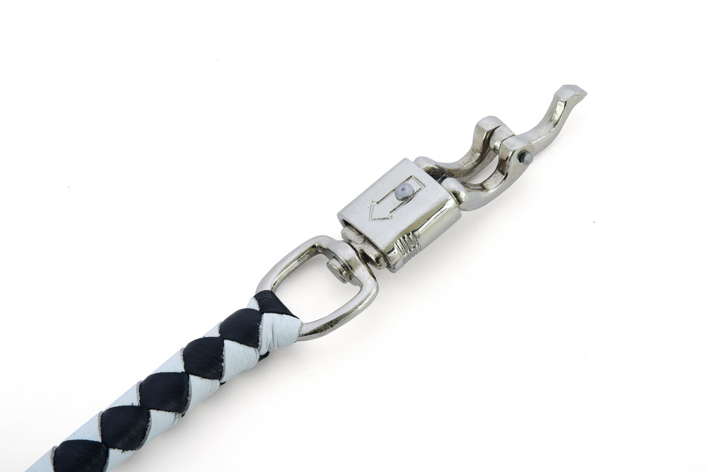 GBW24 Leather Biker Whip-White/Black