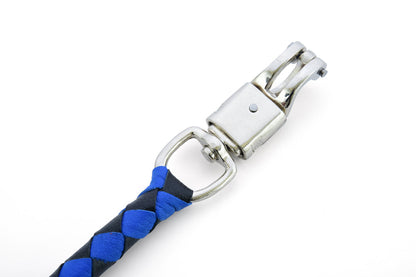 GBW25 Leather Biker Whip-Blue/Black