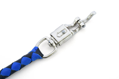 GBW25 Leather Biker Whip-Blue/Black