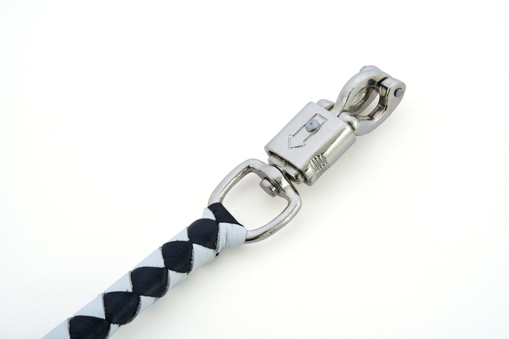 GBW24 Leather Biker Whip-White/Black  Whips  qykyai-sq.myshopify.com