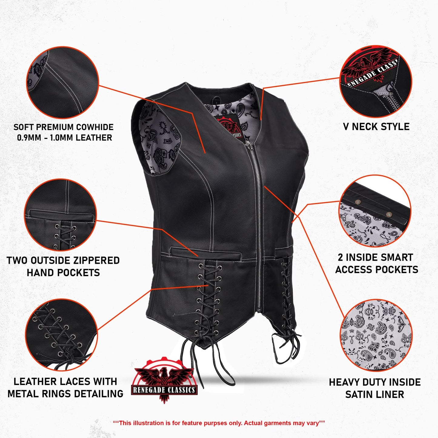 Night Edge Black Ladies Vest