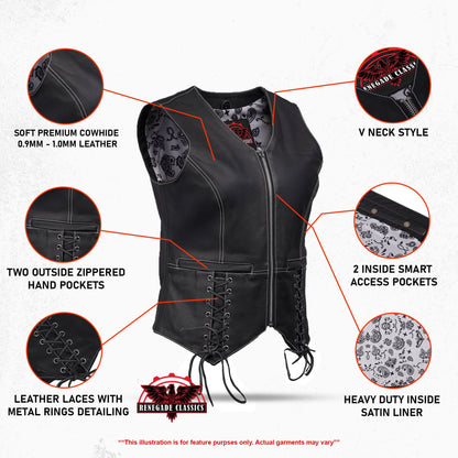 Night Edge Black Ladies Vest