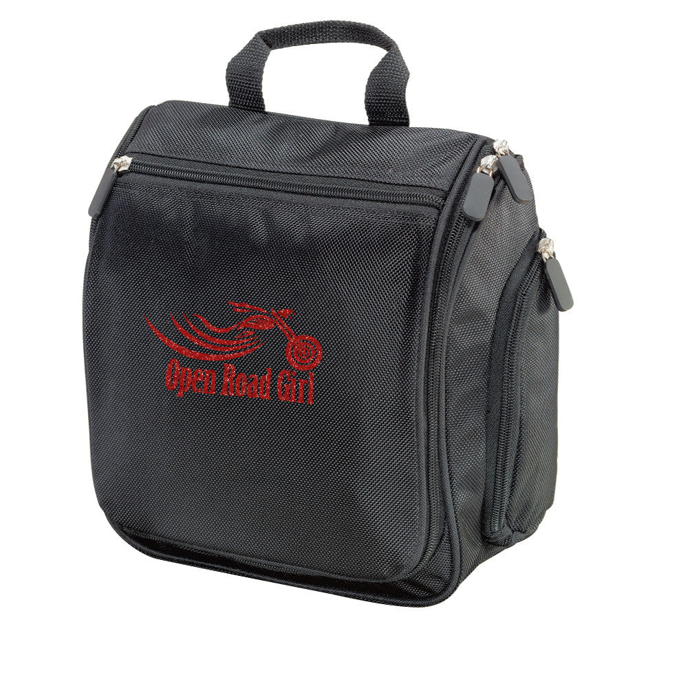 Travel Hanging Toiletry Bag by Open Road Girl, Choose your Logo color!
