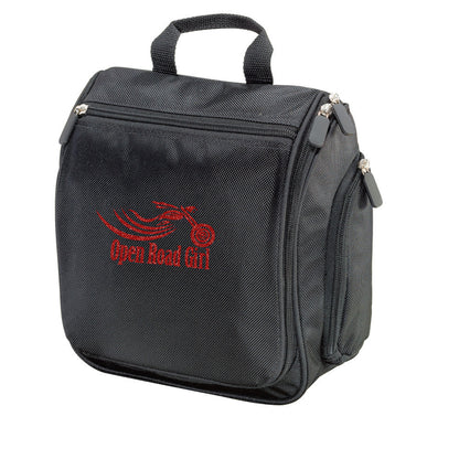 Travel Hanging Toiletry Bag by Open Road Girl, Choose your Logo color!