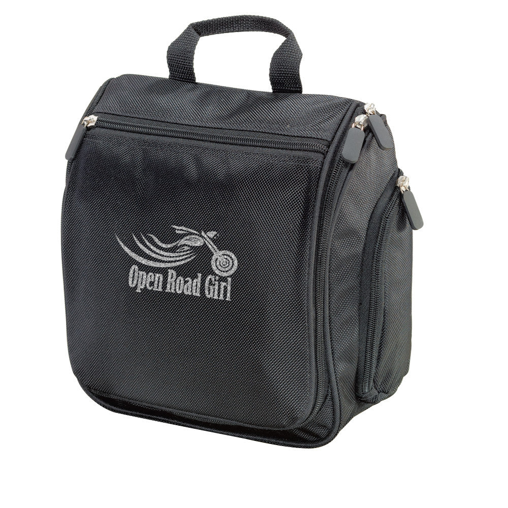 Travel Hanging Toiletry Bag by Open Road Girl, Choose your Logo color!