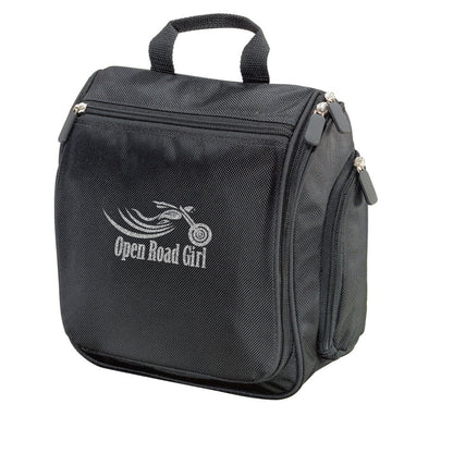 Travel Hanging Toiletry Bag by Open Road Girl, Choose your Logo color!
