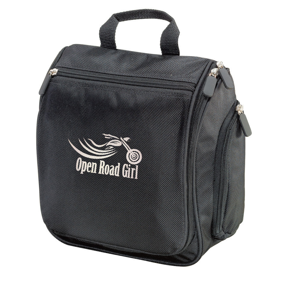 Travel Hanging Toiletry Bag by Open Road Girl, Choose your Logo color!