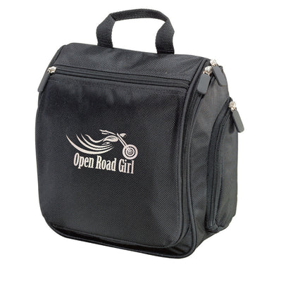 Travel Hanging Toiletry Bag by Open Road Girl, Choose your Logo color!